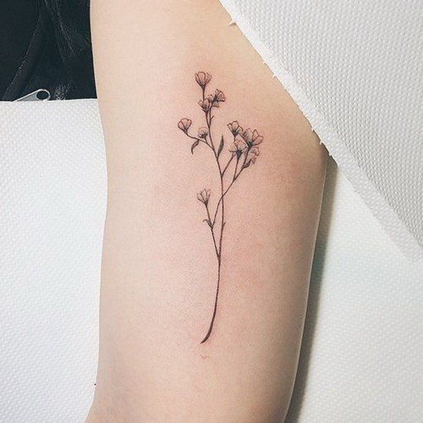 Dainty and Cute Tiny Flower Design. 30+ Beautiful Flower Tattoo Designs. 