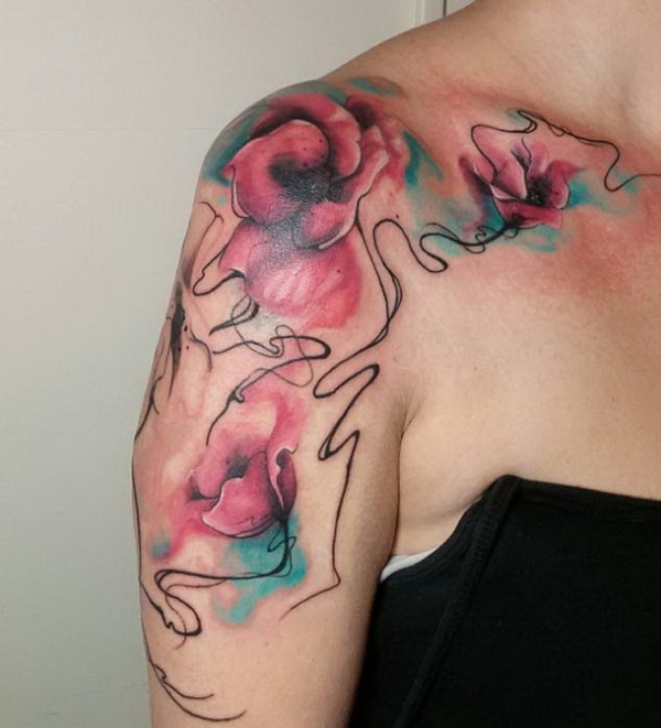 Wandering Shoulder Work. 30+ Beautiful Flower Tattoo Designs. 