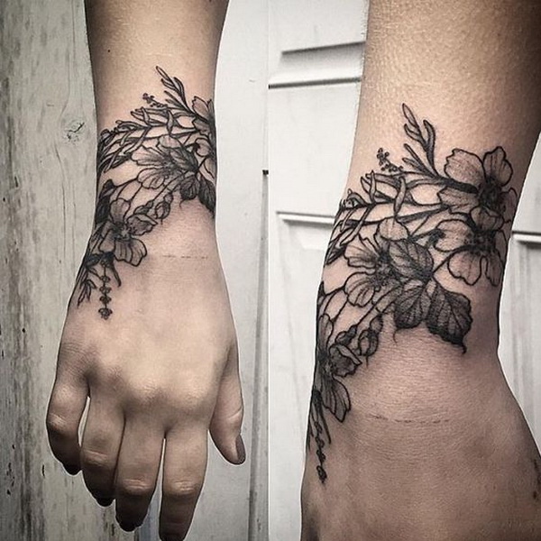 Floral Wrist Tattoo. 30+ Beautiful Flower Tattoo Designs. 