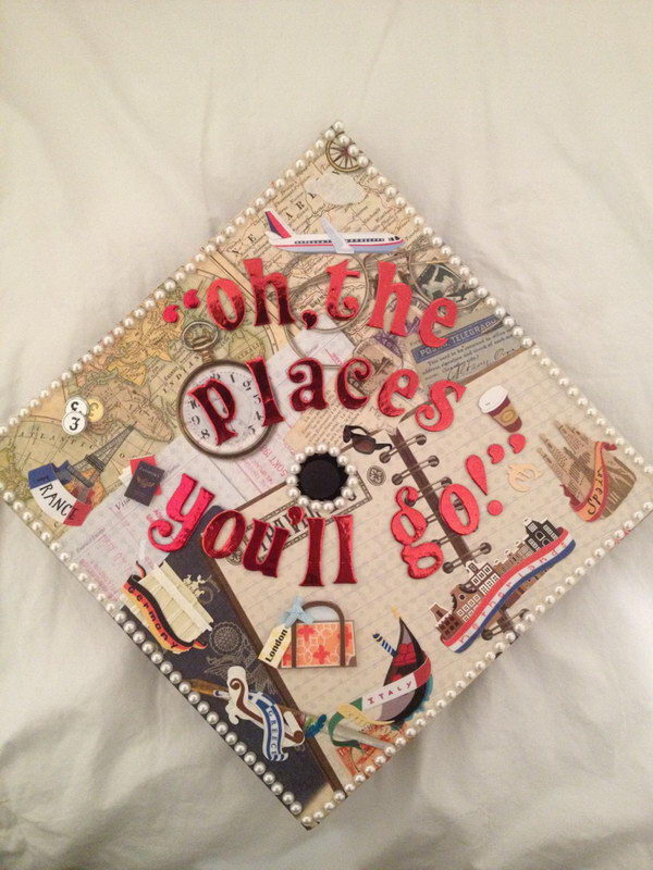 Graduation Cap Decoration with Vintage Charm.