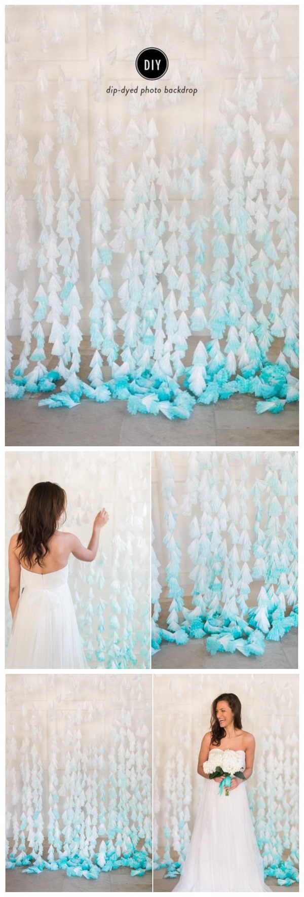 DIY Dip-Dyed Coffee Filter Backdrop. 