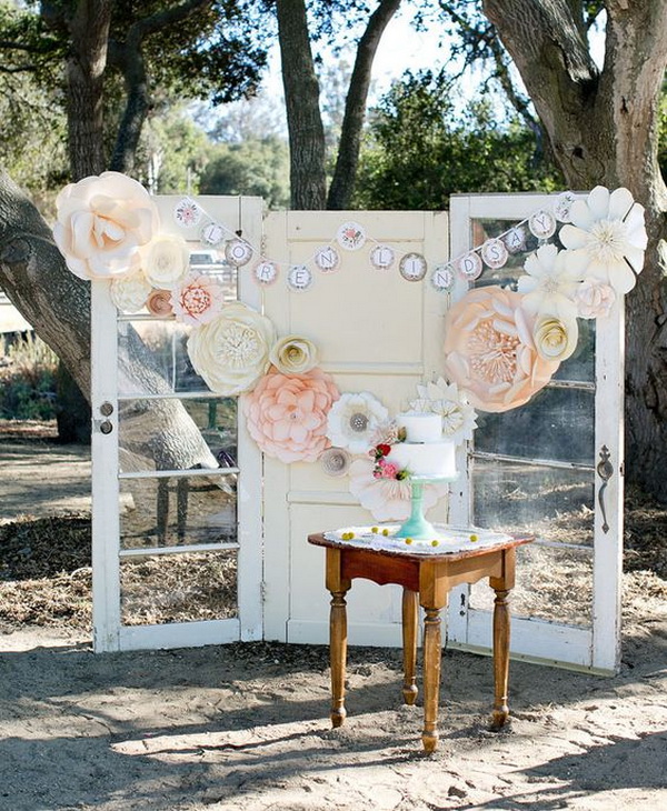 Paper Flower Photo Backdrop. 