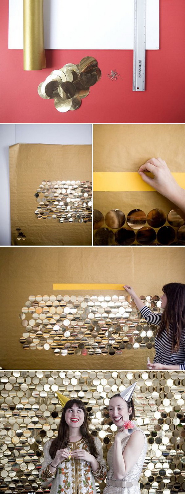 DIY Sequined Pallet Photo Backdrop. 