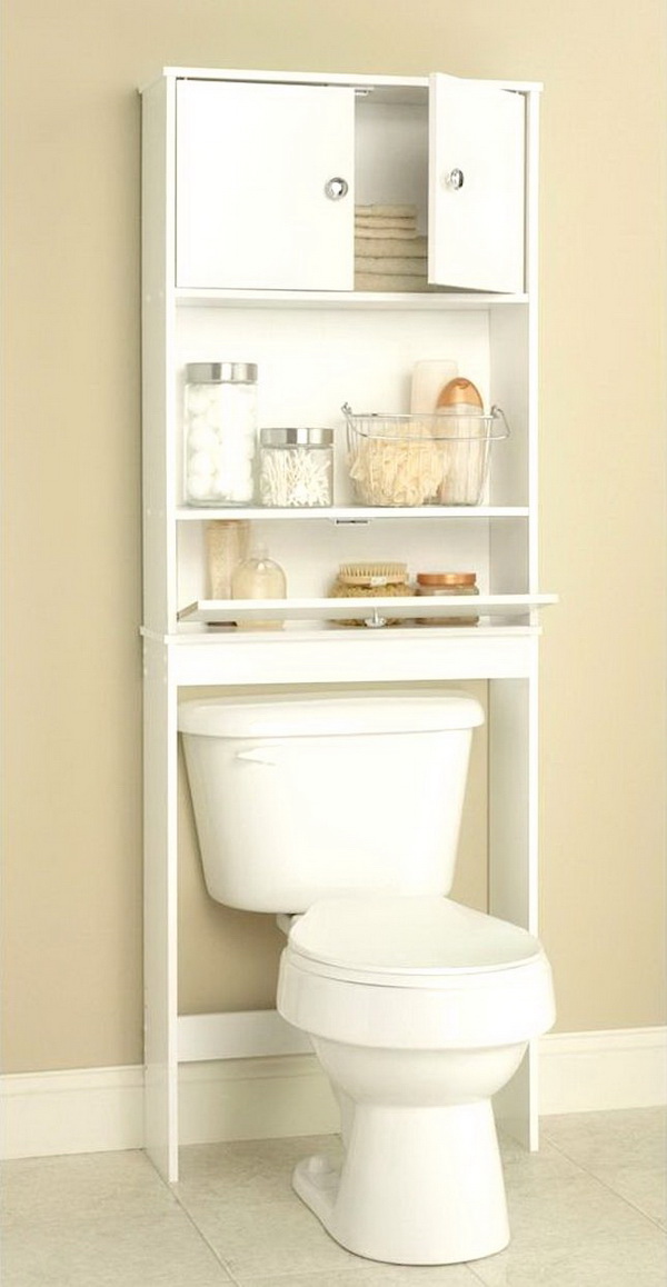 White Spacesaver with Cabinet and Drop Door. 