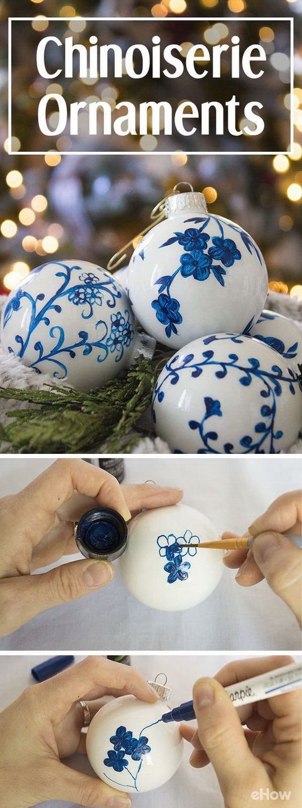 DIY Chinoiserie Ornaments. 