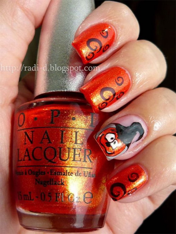 Cute Fingernail Designs for Halloween. 