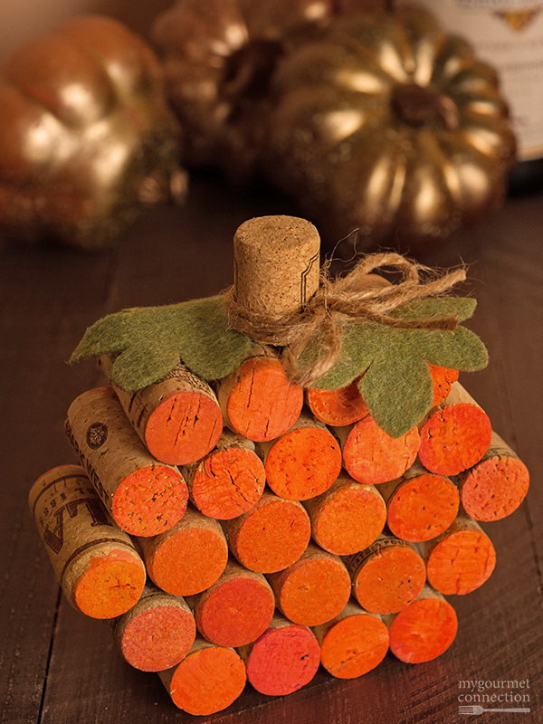 Handmade Wine Cork Pumpkin. This handmade pumpkin is made out of recycled wine corks and is embellished with just a little paint. The adorable table decoration you can enjoy year after year. It's quick and easy to make.
