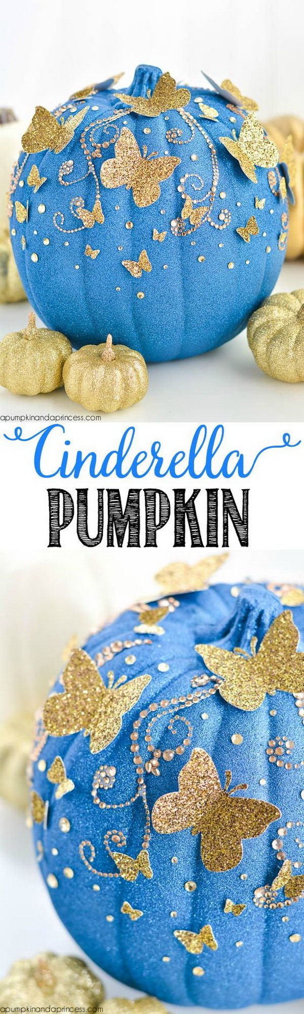 DIY Cinderella Butterfly Pumpkin. 