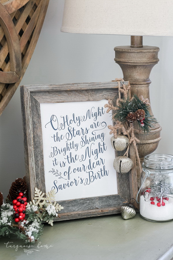 O Holy Night Canvas Art with Free Printable. 