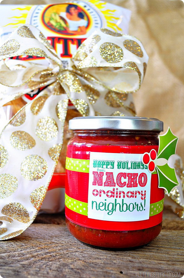 Nacho Ordinary Neighbors. Quick and Inexpensive Christmas Gift Ideas for Neighbors