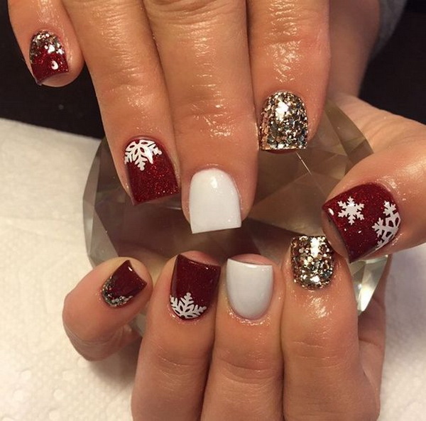 Stylish Belles — Red Coffin Christmas Acrylic Nails😍 Tap for more✓:...