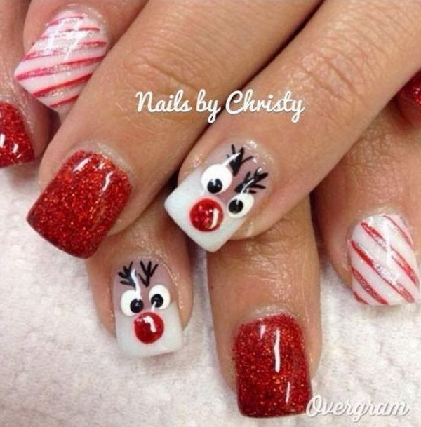 65+ Festive Christmas Nail Art Designs