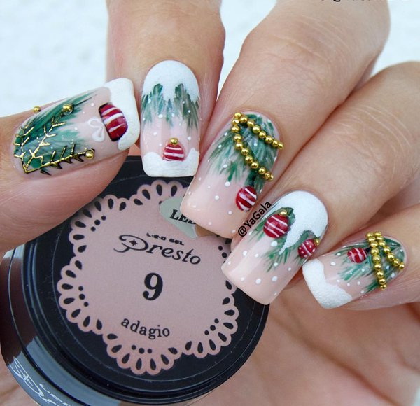 65+ Festive Christmas Nail Art Designs