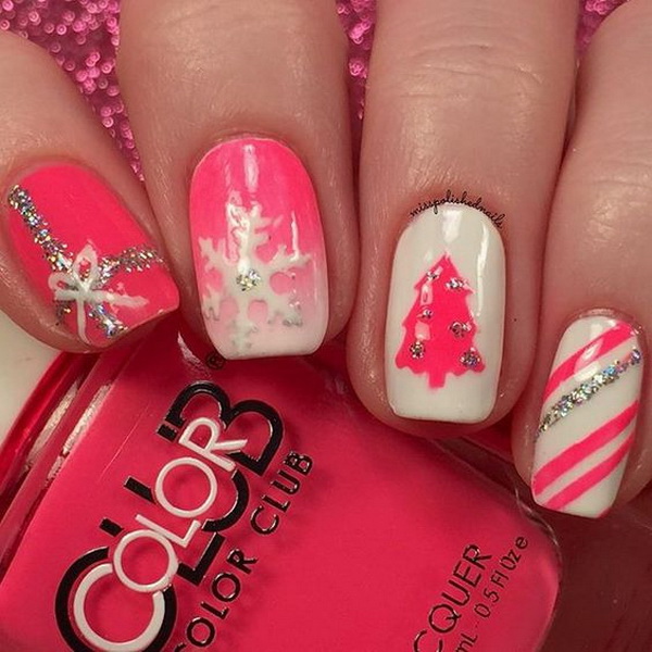 65+ Festive Christmas Nail Art Designs