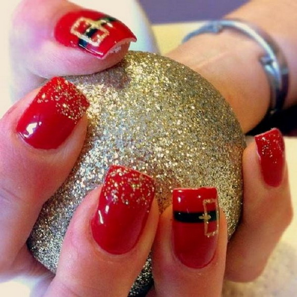 elegant christmas nail art