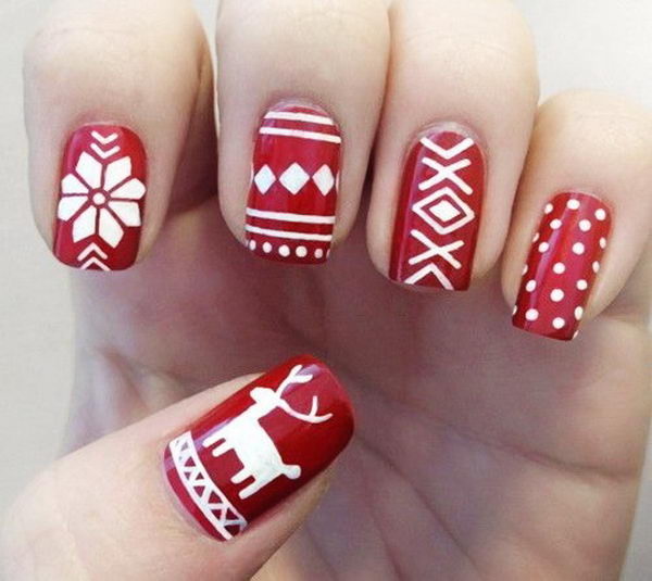 65+ Festive Christmas Nail Art Designs