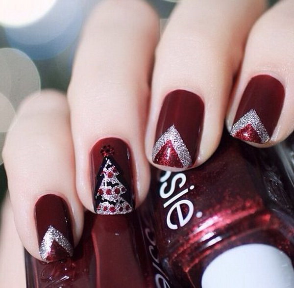 elegant christmas nail art