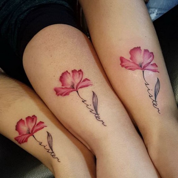 Matching floral tattoos - friend tattoos - sister tattoos | Matching couple  tattoos, Matching tattoos, Tattoos