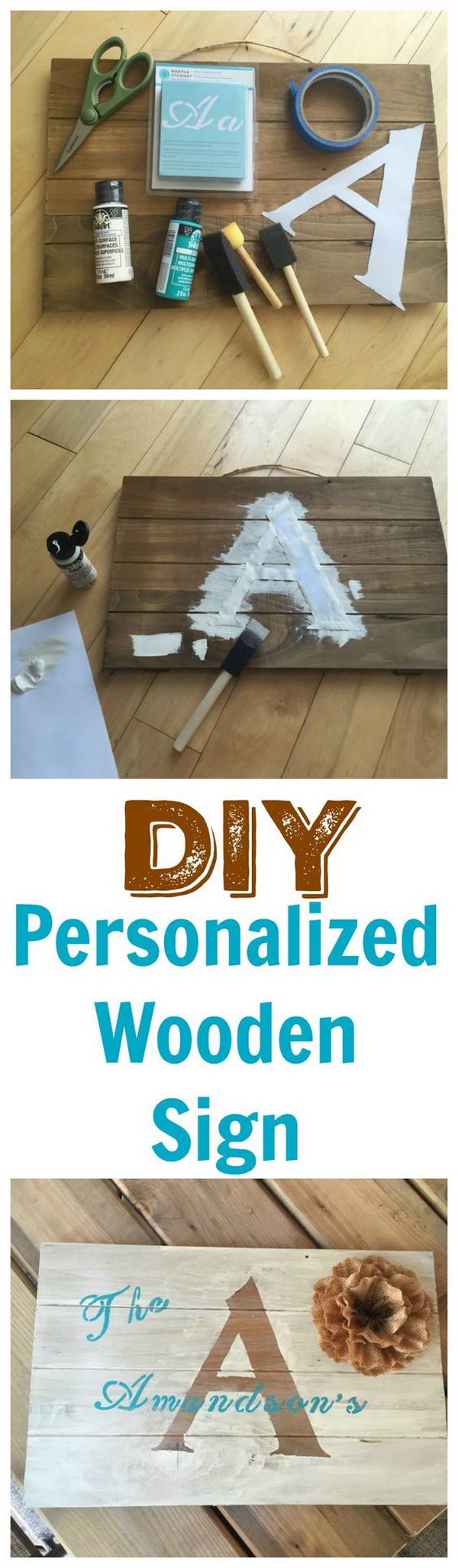 DIY Personalized Wooden Sign. 