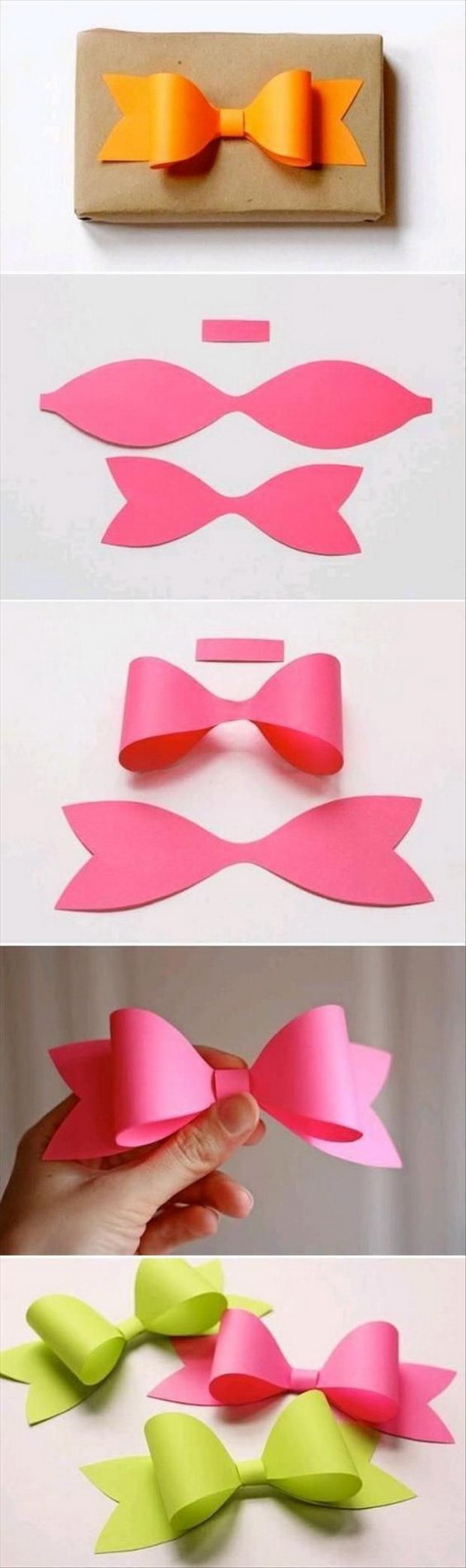 Easy Kids Craft Ideas: Gift Wrapping Bows. 