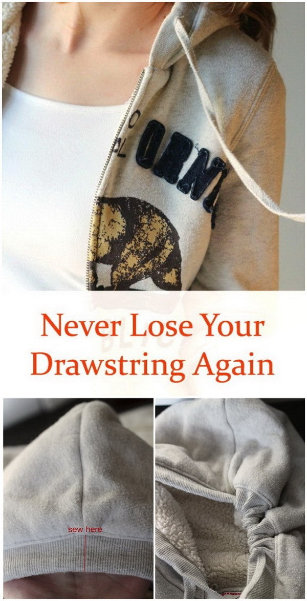 Sewing Hacks: Never Lose Your Drawstrings Again with This Sewing Trick. 