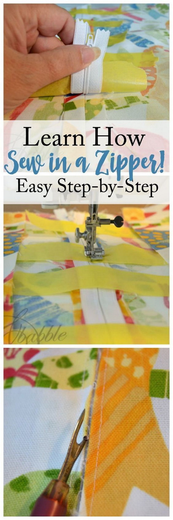 Best Sewing Tips & Tricks: How To Sew In A Zipper. 