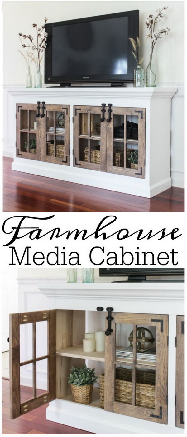 Farmhouse Media Cabinet. 