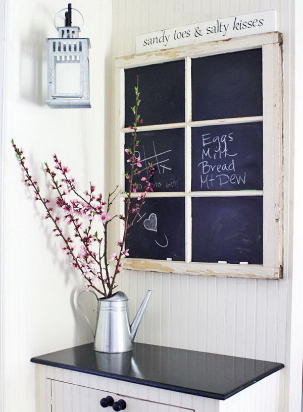 DIY Rustic Chalkboard Window. 