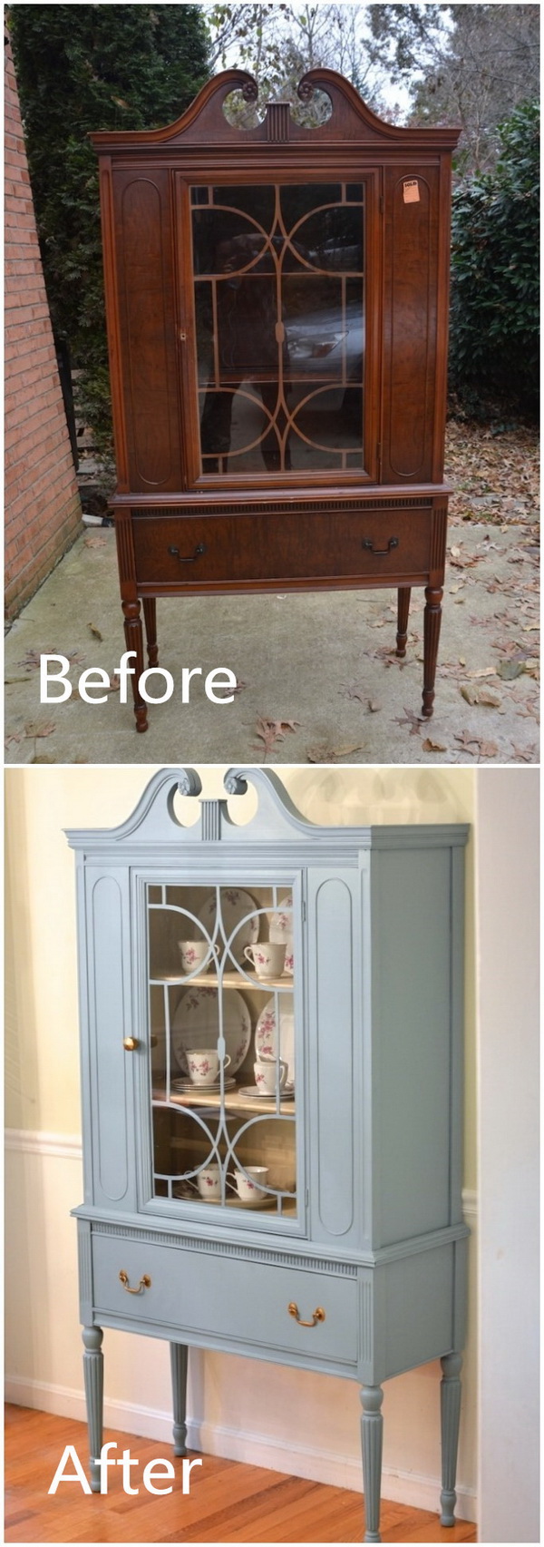 Before & After: Thrifted China Cabinet Makeover. 