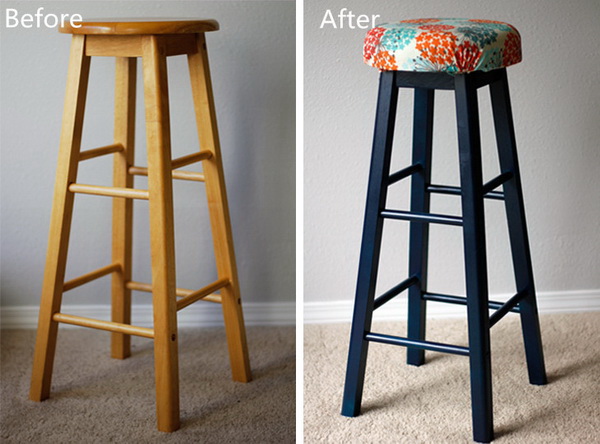 Funiture Makeovers: DIY Bar Stool Makeover. 