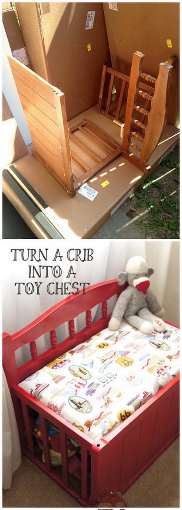 Funiture Makeovers: From Old Crib to New Toy Ches. 