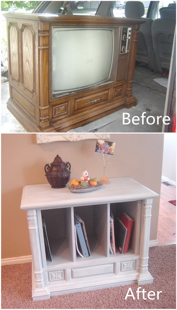 Funiture Makeovers: Curb Side TV Transformation. 