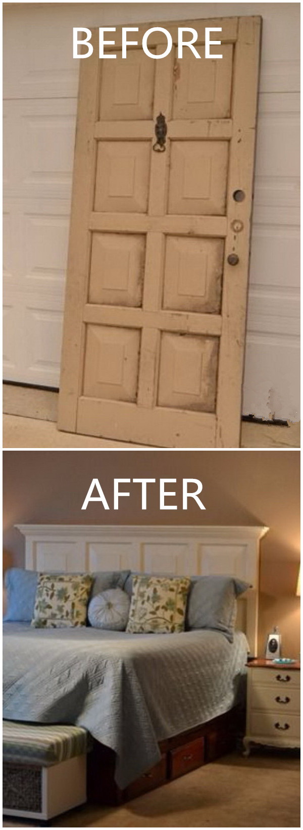 Funiture Makeovers: Door Headboard. 