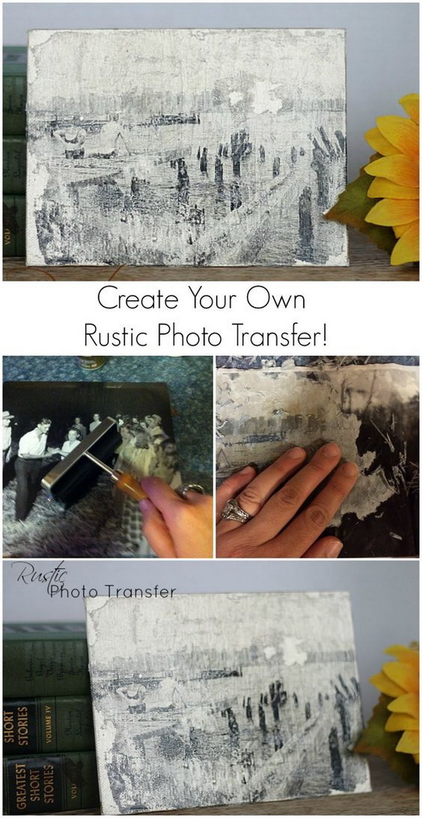 Rustic Photo Transfer. 