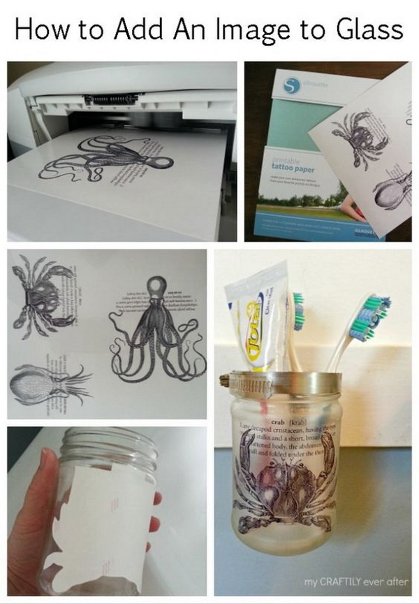 How to Transfer An Image To Glass Using Tattoo Paper DIY. 