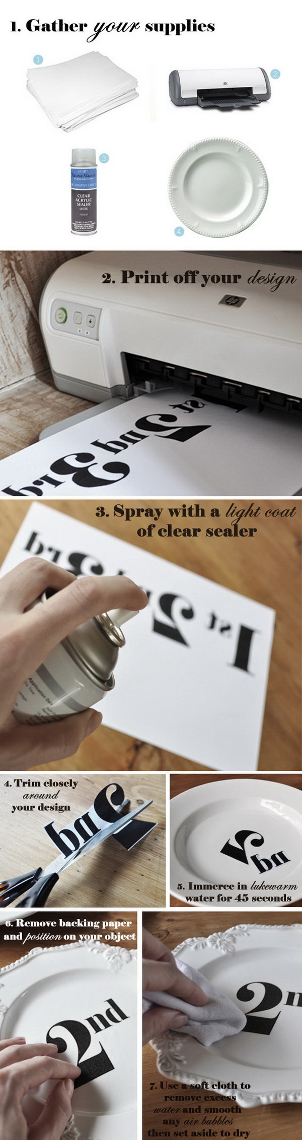 DIY Clear Contact Paper Transfers!