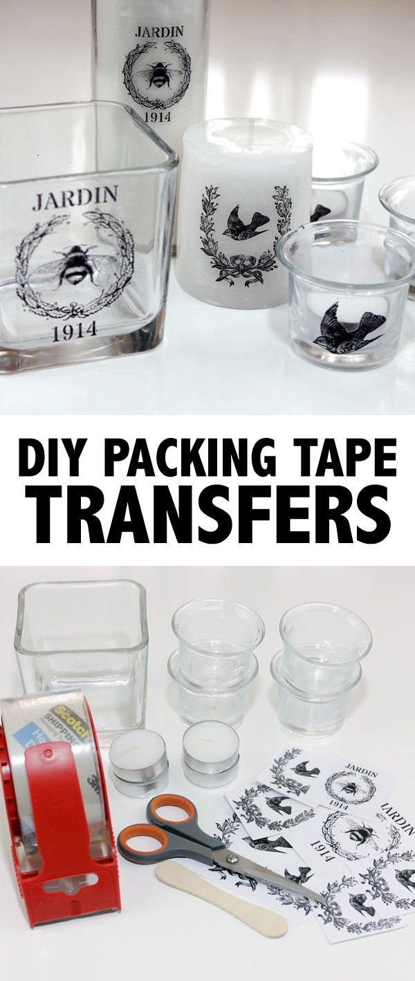 DIY Packing Tape Image Transfer on Glass. 