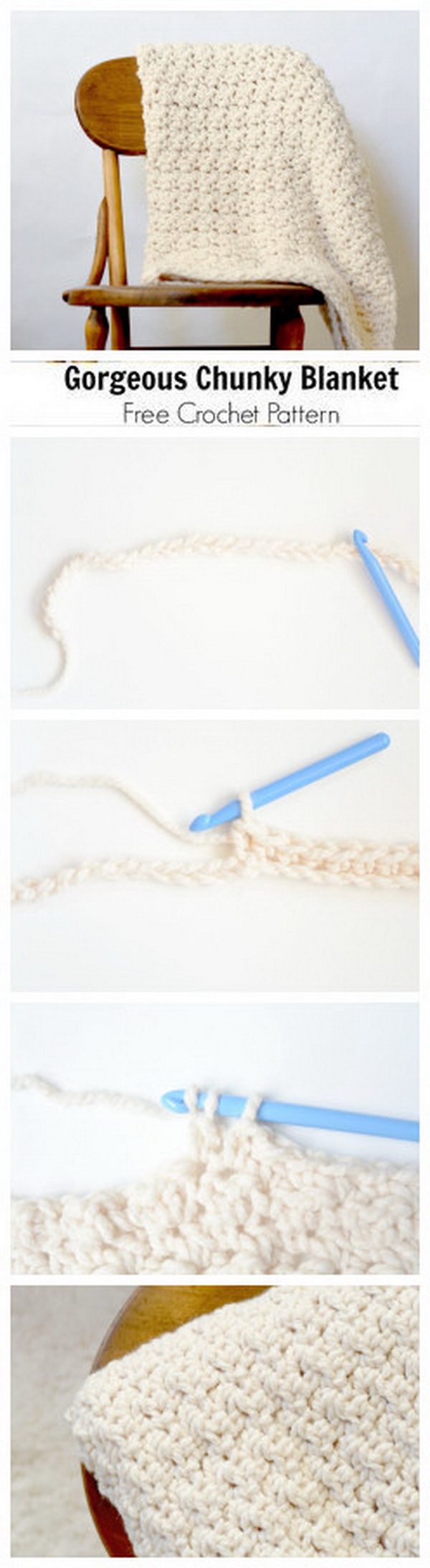 Quick And Easy Crochet Blanket Patterns For Beginners: Chunky Icelandic Crochet Blanket Pattern. 