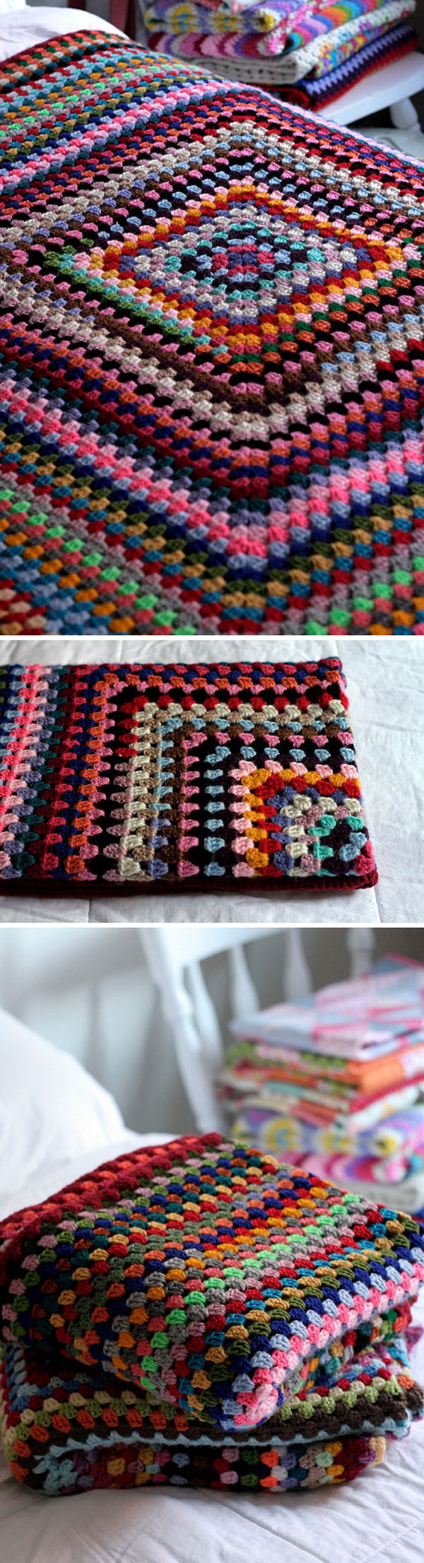 Quick And Easy Crochet Blanket Patterns For Beginners: Giant Granny Square Blankets. . 