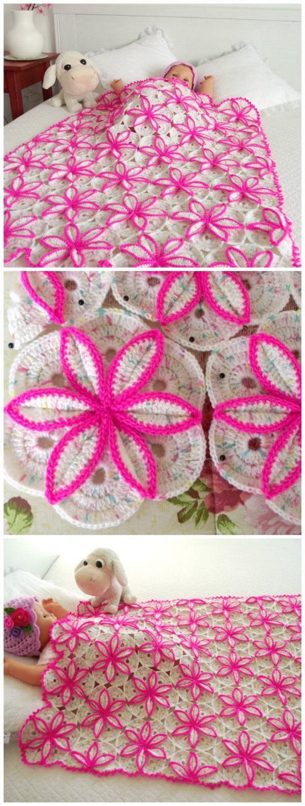 Quick And Easy Crochet Blanket Patterns For Beginners: Princess Floral Blanket Baby Blanket. 