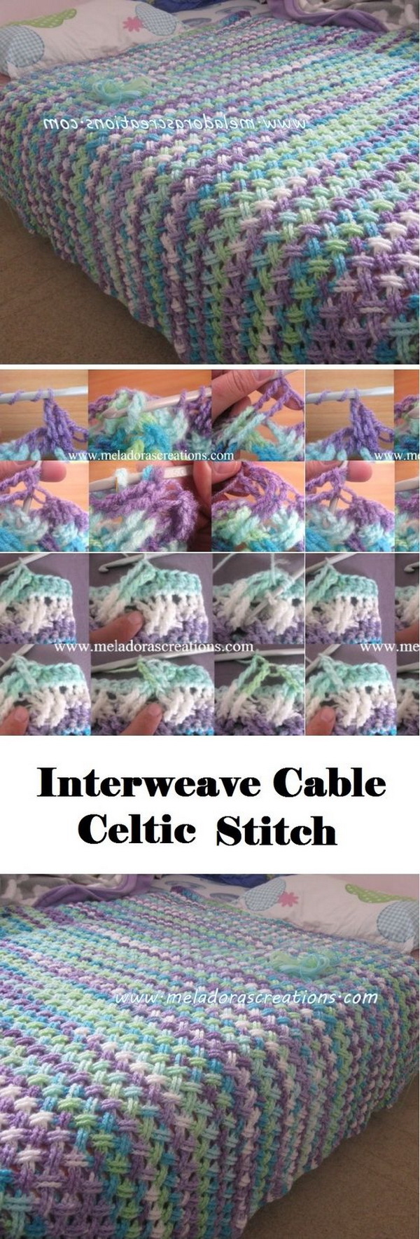 Quick And Easy Crochet Blanket Patterns For Beginners: Interweave Cable Celtic Stitch. 