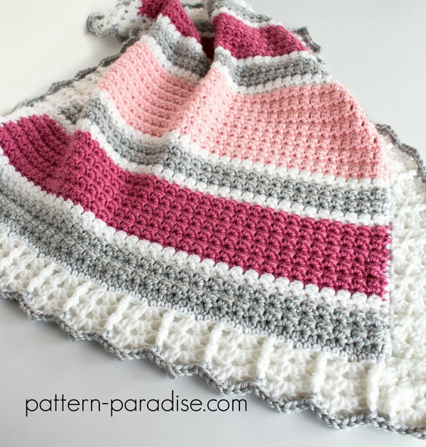 Quick And Easy Crochet Blanket Patterns For Beginners: Beautiful Baby Blanket Pattern With Many Color Choices. 