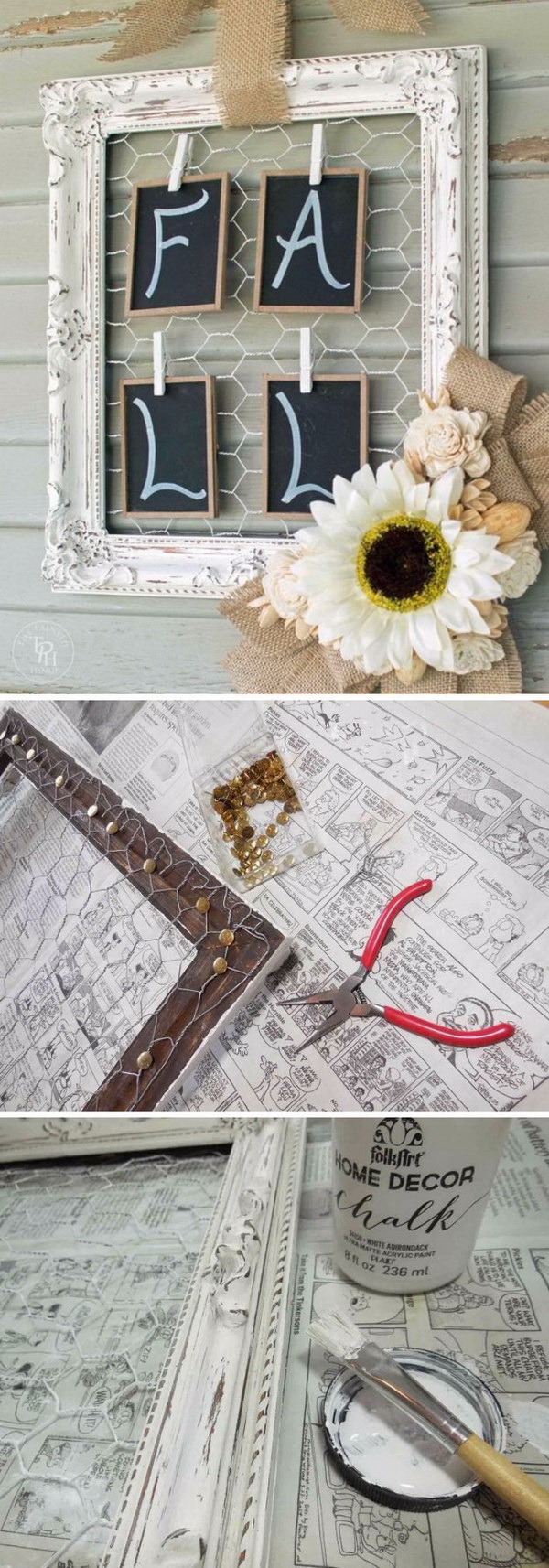 Shabby Chic Fall Wreath Tutorial. Instead of the “traditional” fall colors, bring the shabby chic look into your fall decorating with this shabby chic fall wreath! 
