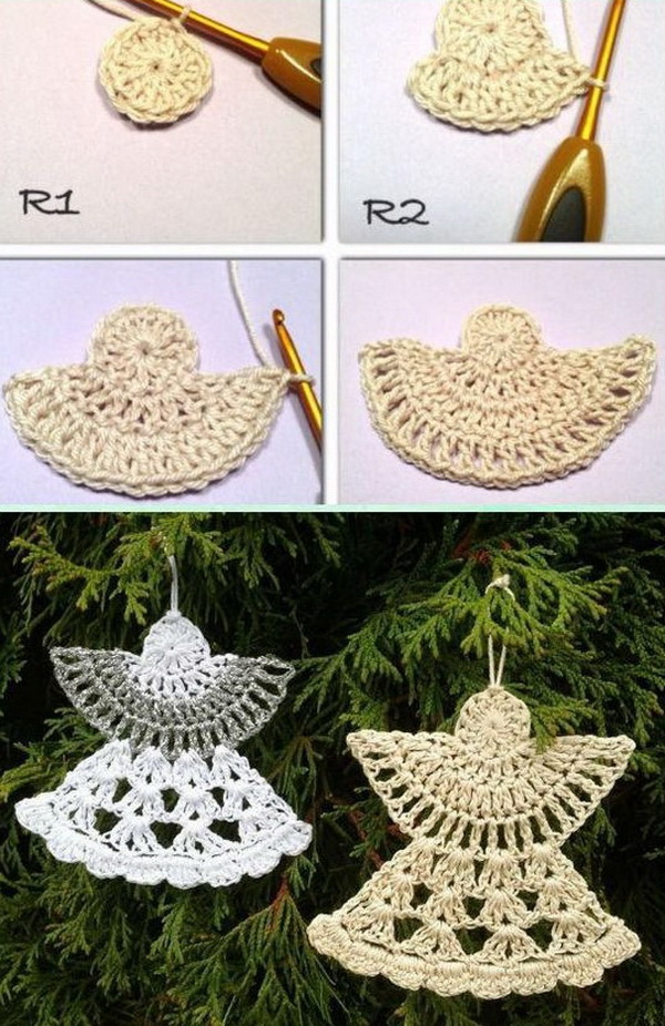 DIY Crochet Angel Ornament. 