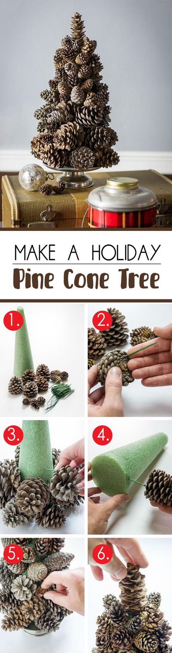 Holiday Pine Cone Tree. 