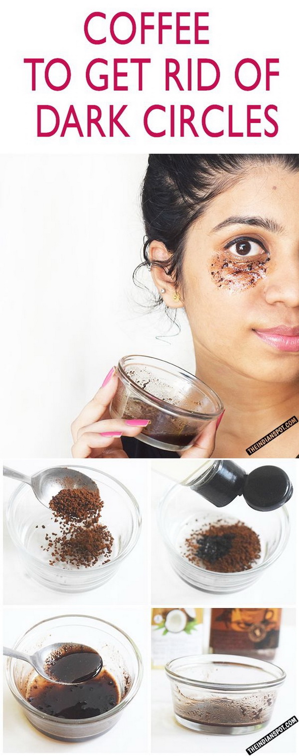 DIY Coffee Eye Mask To Get Rid Of Dark Circles and Puffy Eyes. 