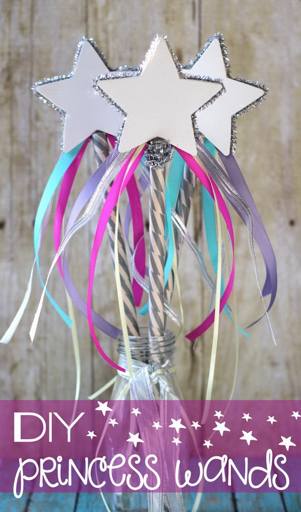 DIY Princess Wand. Every princess needs a magic wand! This is a perfect kids' craft or a handmade gifts to your sweet little beauty. 
