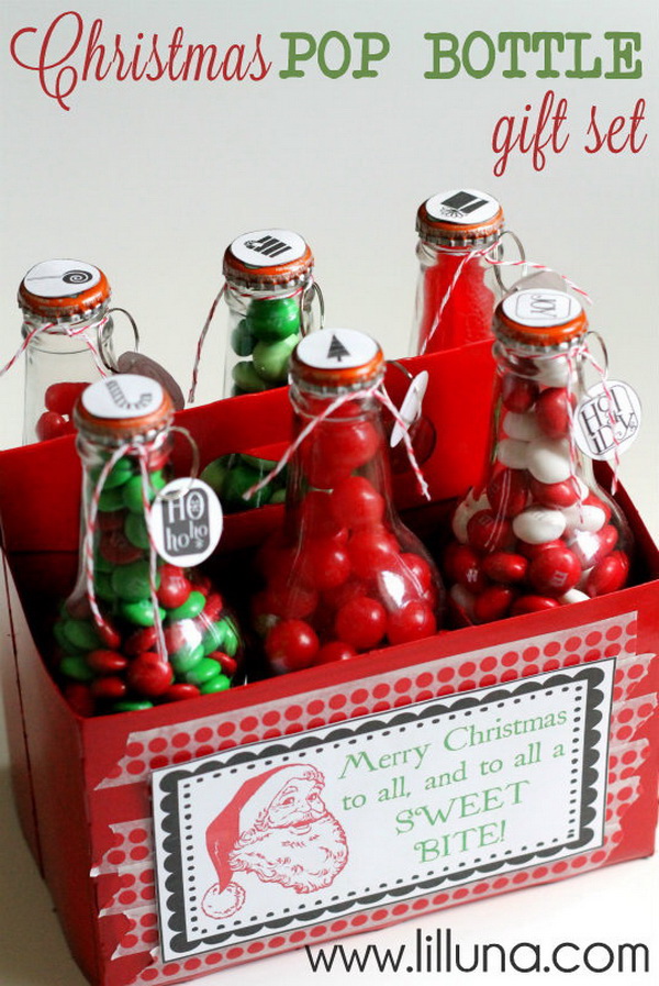 Christmas Neighbor Gift Ideas: Christmas Pop Bottle Gift Set