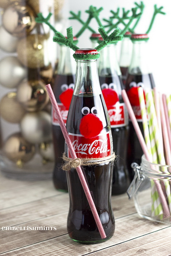 Easy Coke Bottle Reindeer. 
