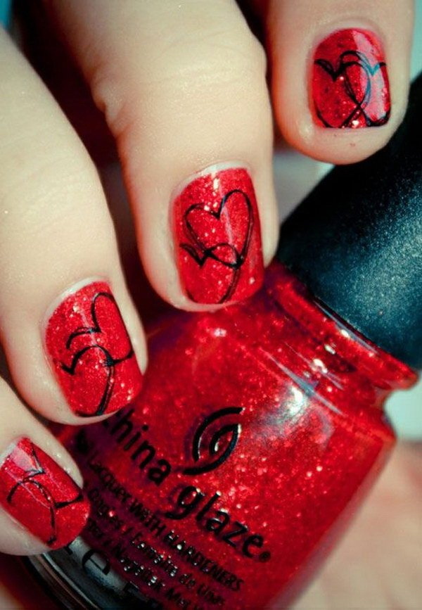 Romantic Valentine's Nail Art Designs. 
